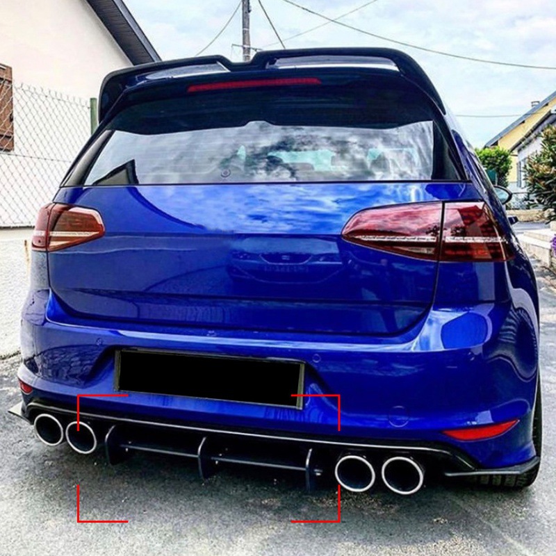 Car Accessories Lipa - Matzwarte achterdiffusor windmes splitter voor VW