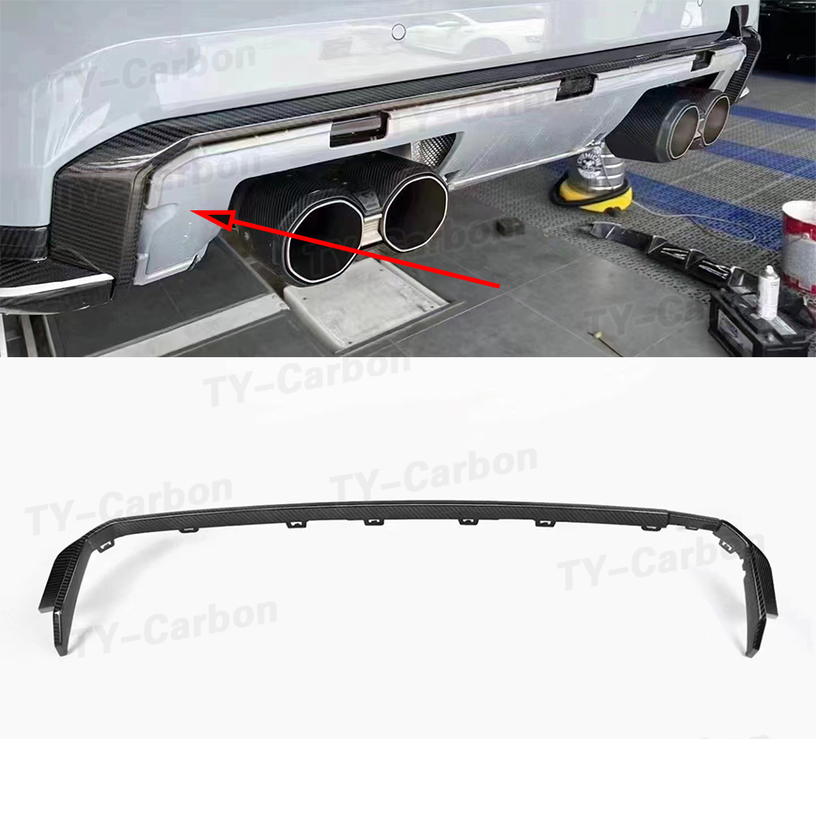 Car Accessories Lipa - Droge Koolstofvezel Achter Diffuser Strip Voor