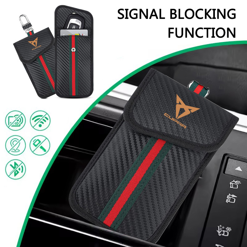 Car Key Signal Blocker - 1 stuk autosleutelhoes signaalblokker tas RFID-afscherming