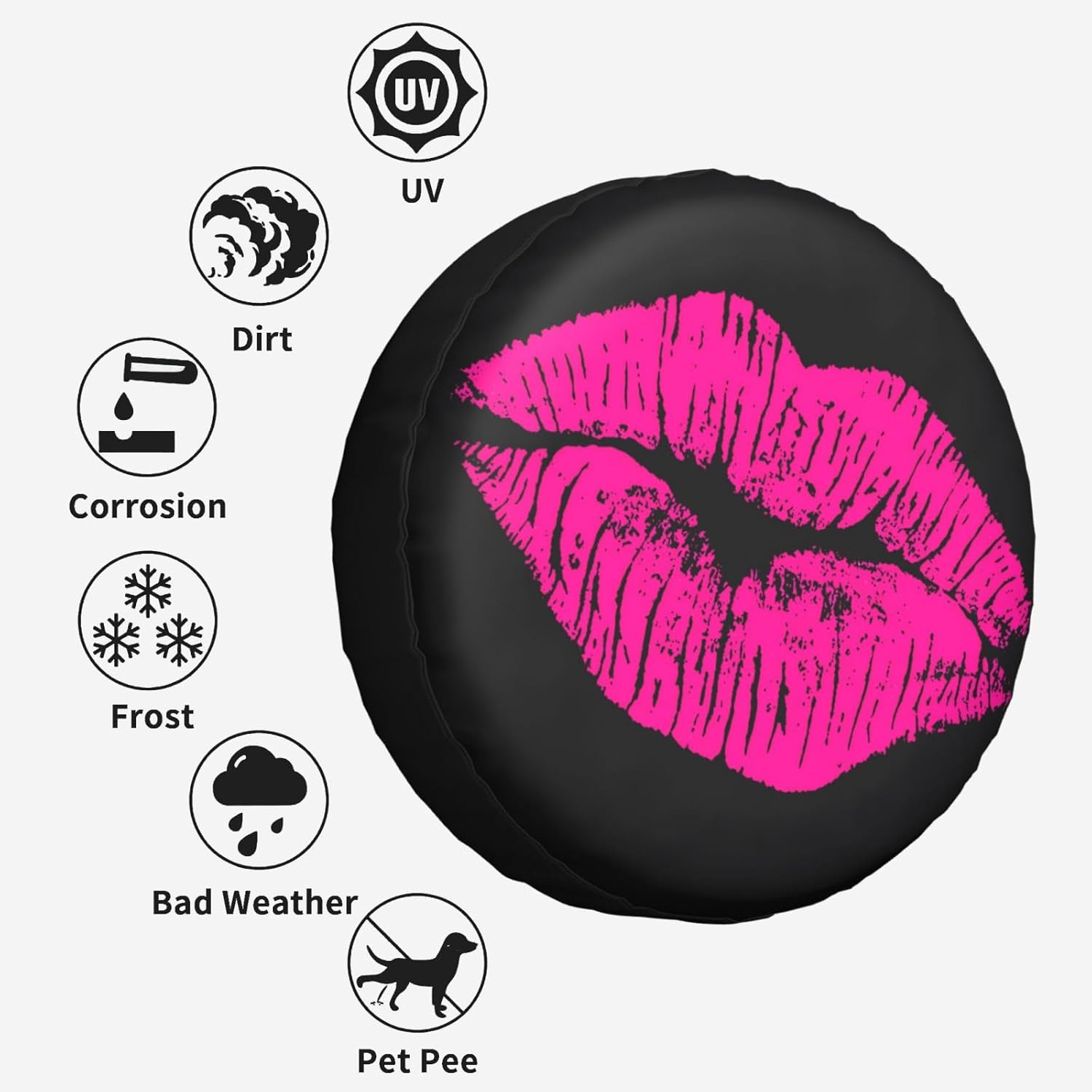 80s Hot Pink Kiss Lips Reserve - Car Accessories Lipa recensie en prijs