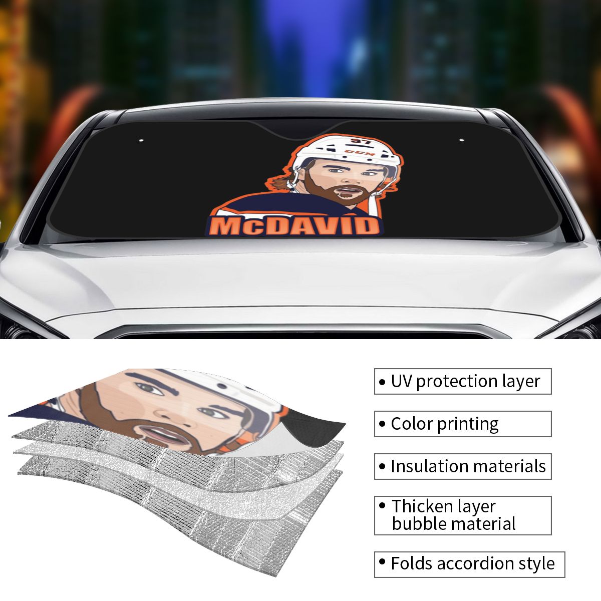 Connor McDavid 97 Voor Edmonto - Car Accessories Edmonton recensie en prijs
